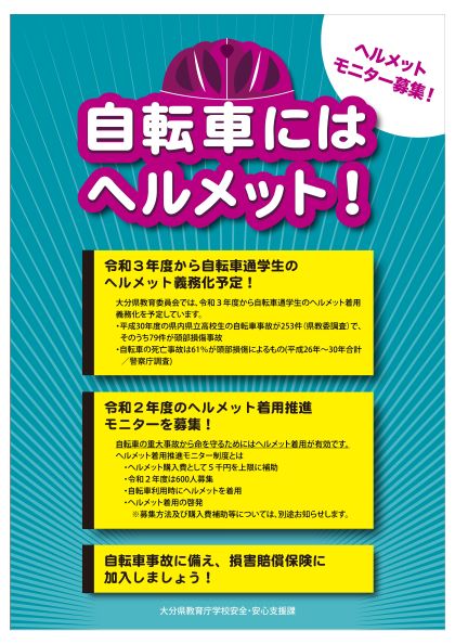 R1自転車ヘルメット啓発チラシ