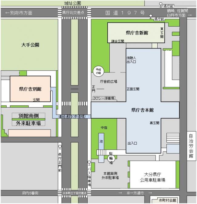 県庁舎配置図