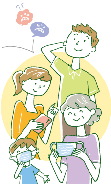 老若男女のイラスト