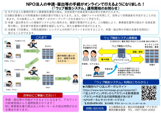 ウェブ報告システムチラシ