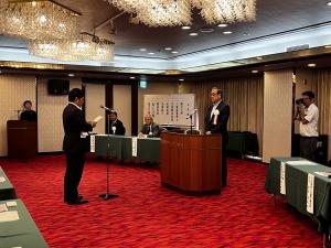 誓いの言葉のようす