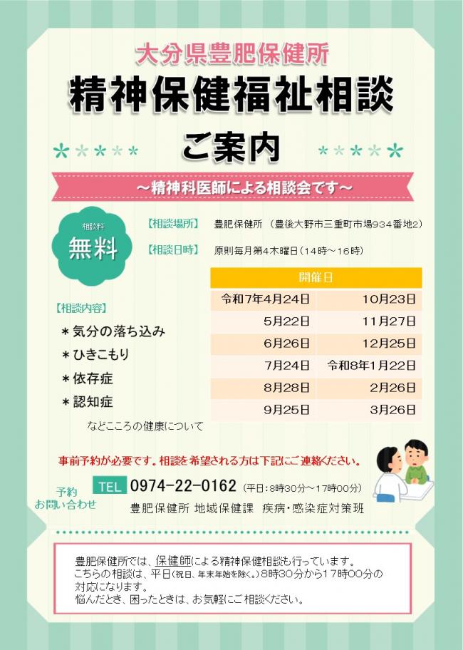 令和７年度精神保健福祉相談